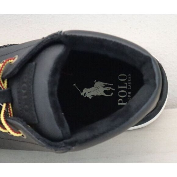 Polo Ralph Lauren Men's Sz 10 Black Waterproof Leather-Suede Sneaker Boot - Picture 7 of 13